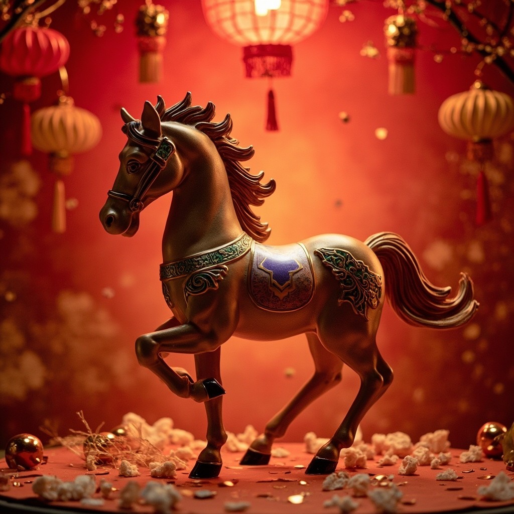 The Atmosphere of Chinese New Year in Horse Year
