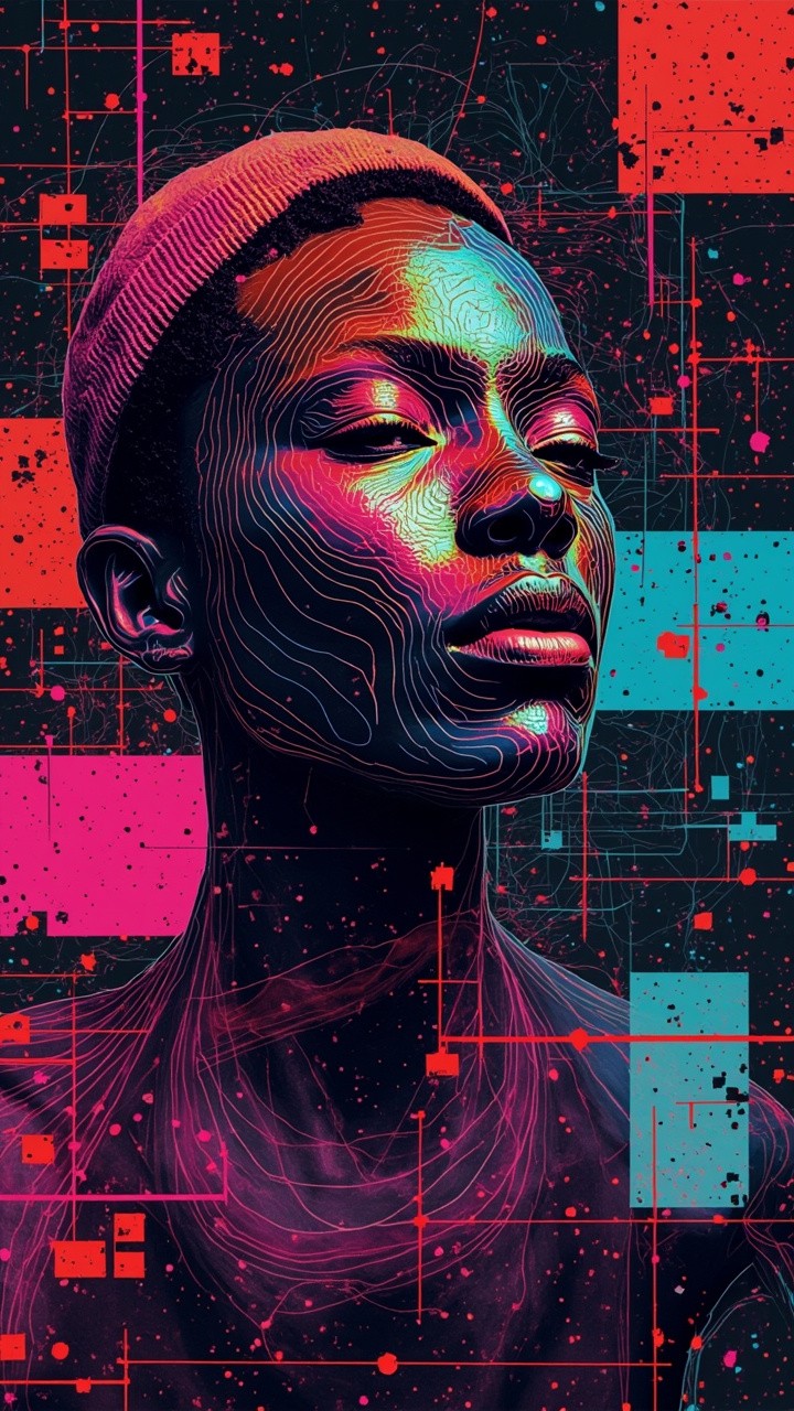 The Background Echoes a Graphic Designer's Vibe