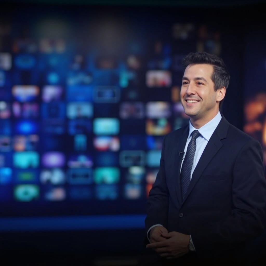 The Background of a News Channel