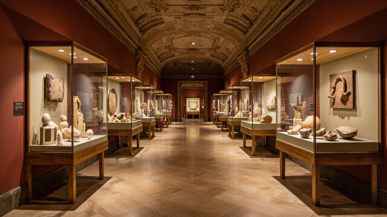 The Baroque Museum Hallway with Archeological Artifacts