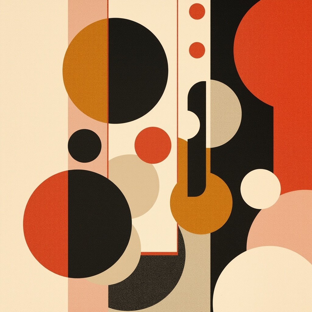 The Bauhaus Style Illustrated Background