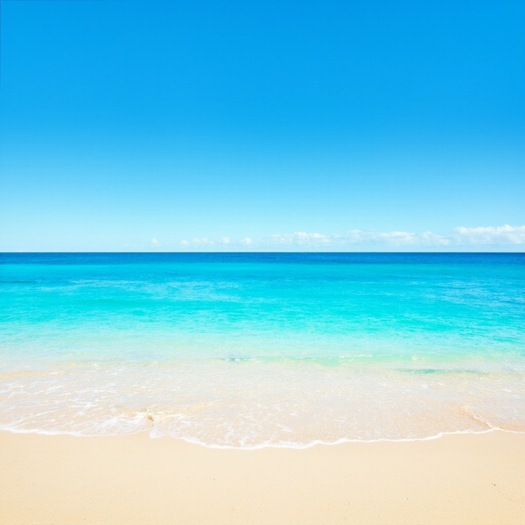 The Beach, Blue Sky and Vast Sea