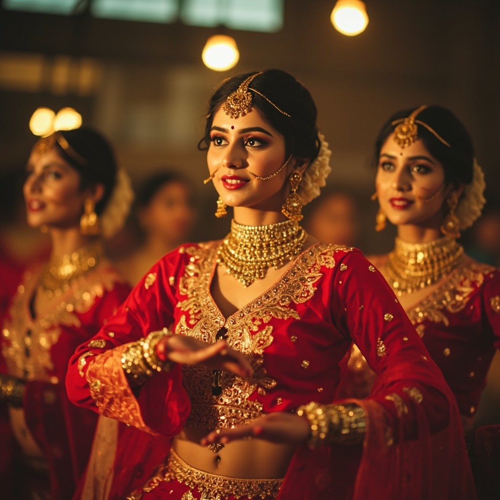 The Beautiful Indian Girls' Dance Performance