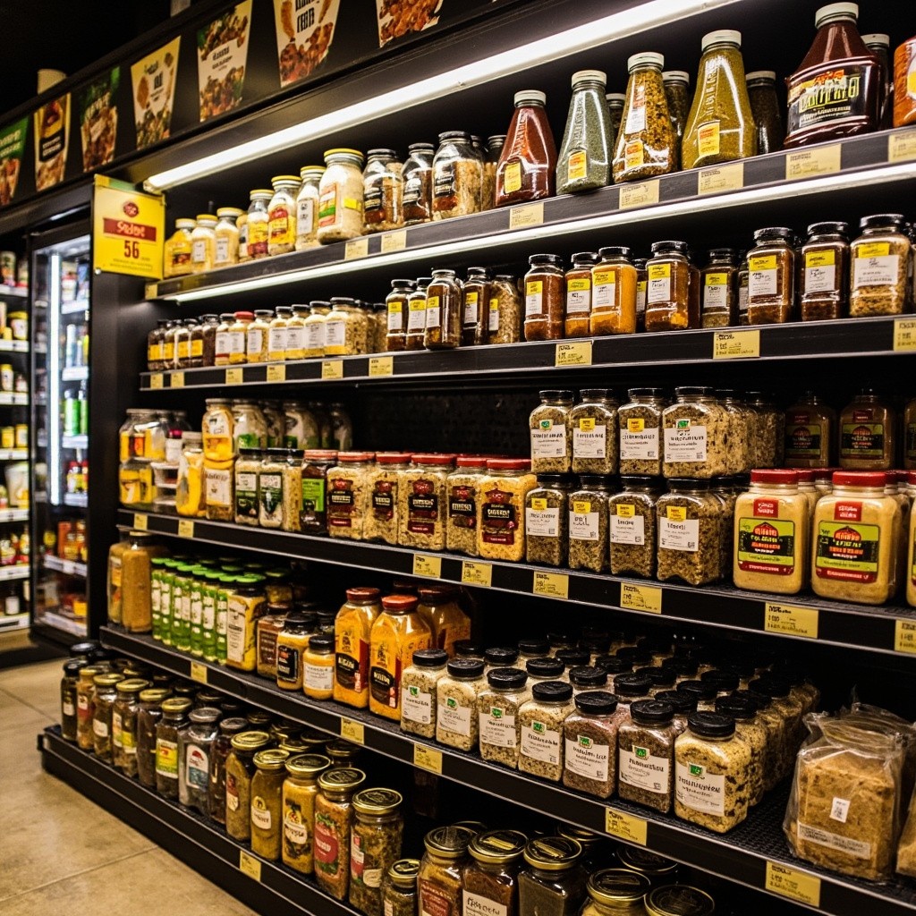 The Beautiful Nigerian Spices Shelf in UK Store
