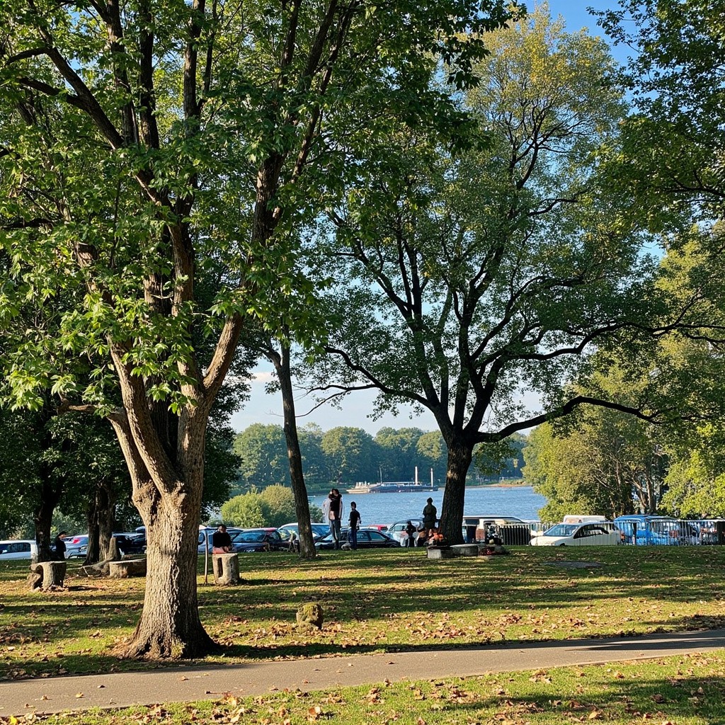 The Beautiful Scenery of a Park