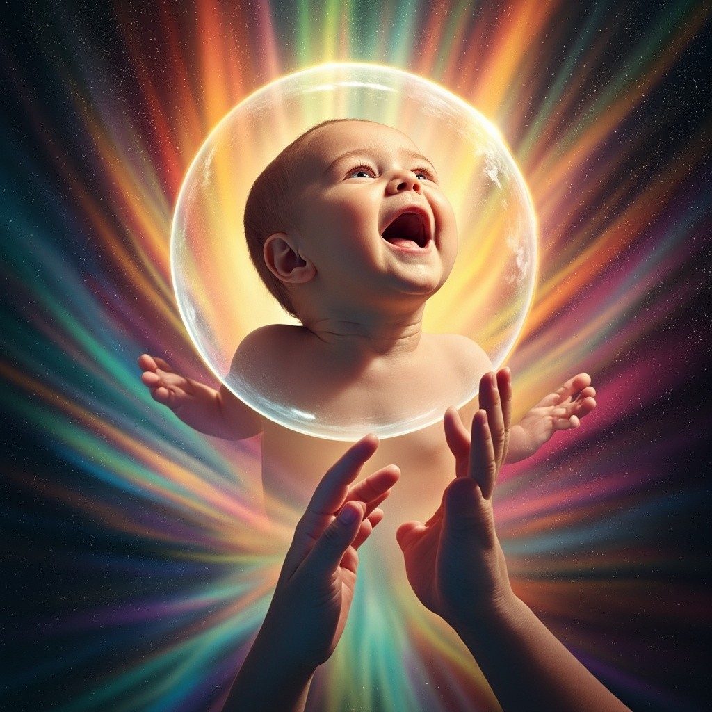 The Birth of a Soul in Vibrant Cosmos