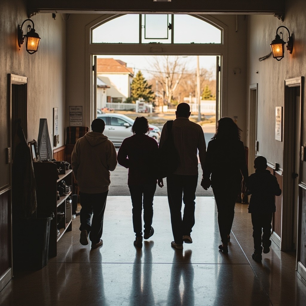 The Black Community Entering a Local Center