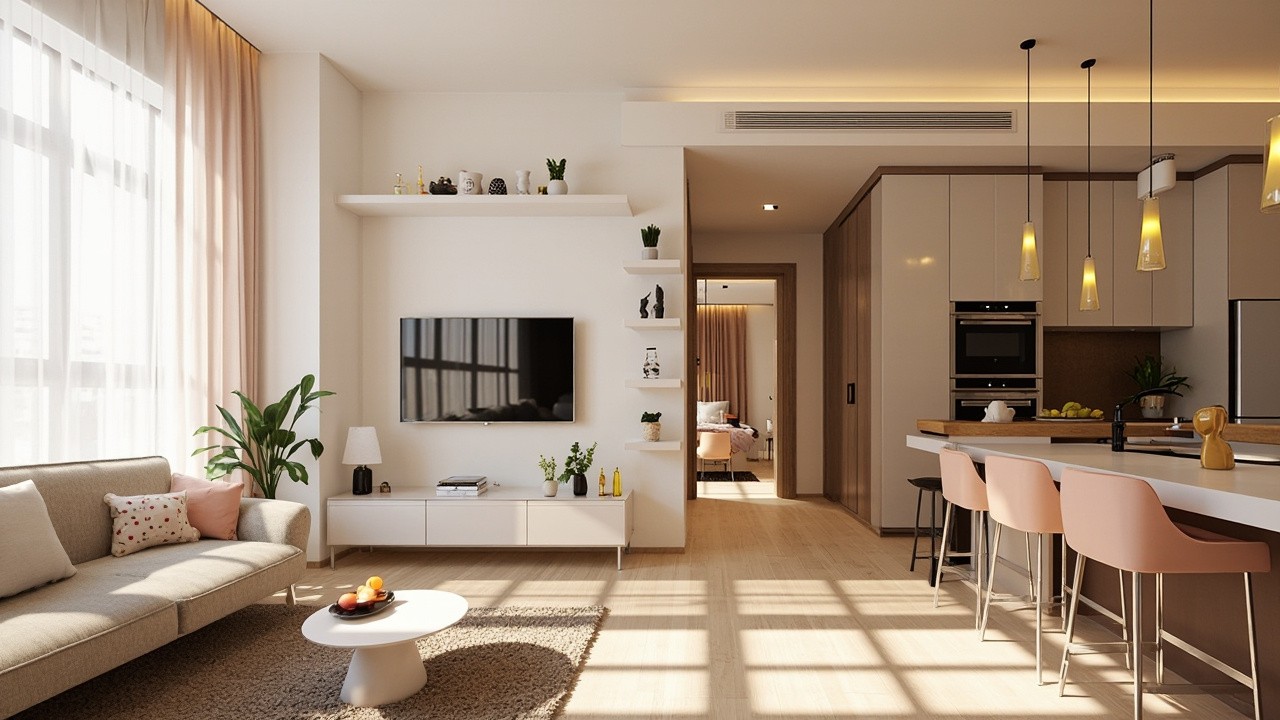 The Bright, Modern Apartment Interior in Tyumen