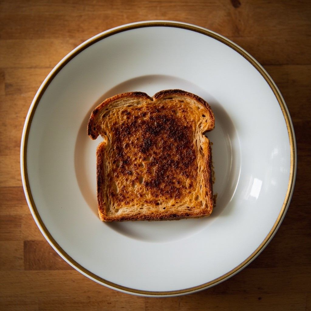 The Burnt Toast on a Plate