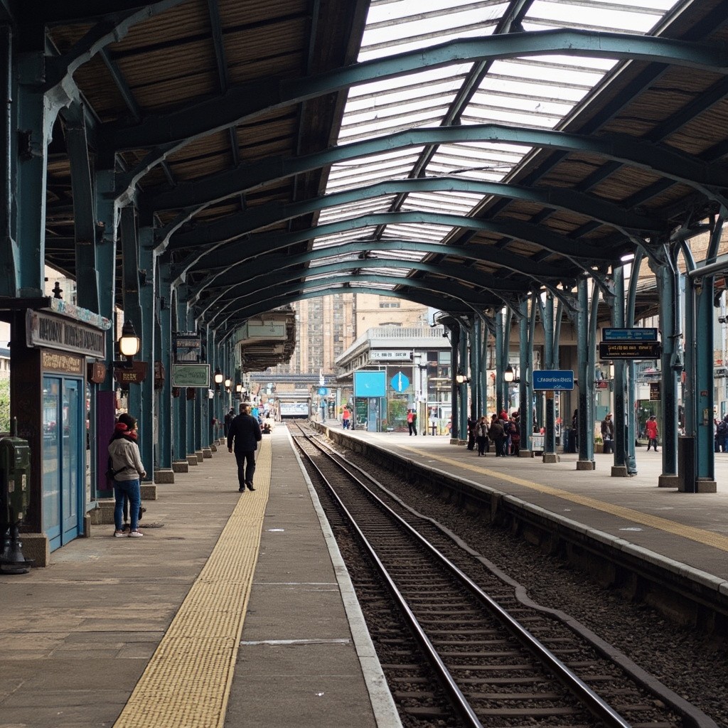 The Bustling Railway Station Scene