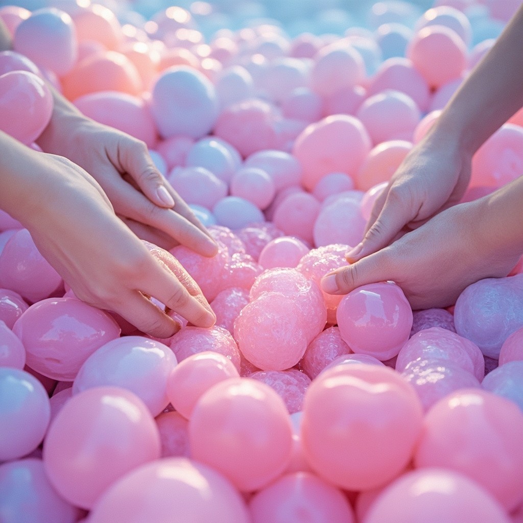 The Candy Sea: Touching Jelly Orbs in Sunlight