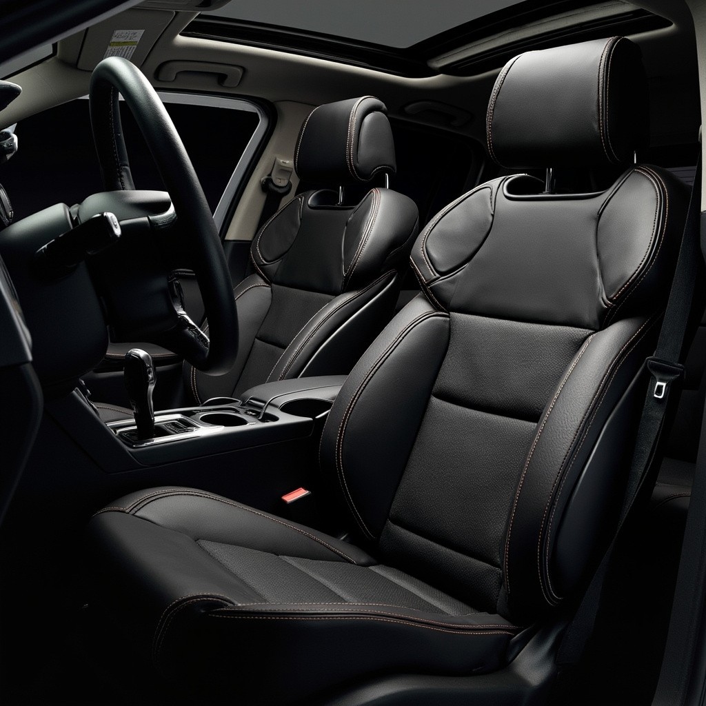 The Car's Leather Interior