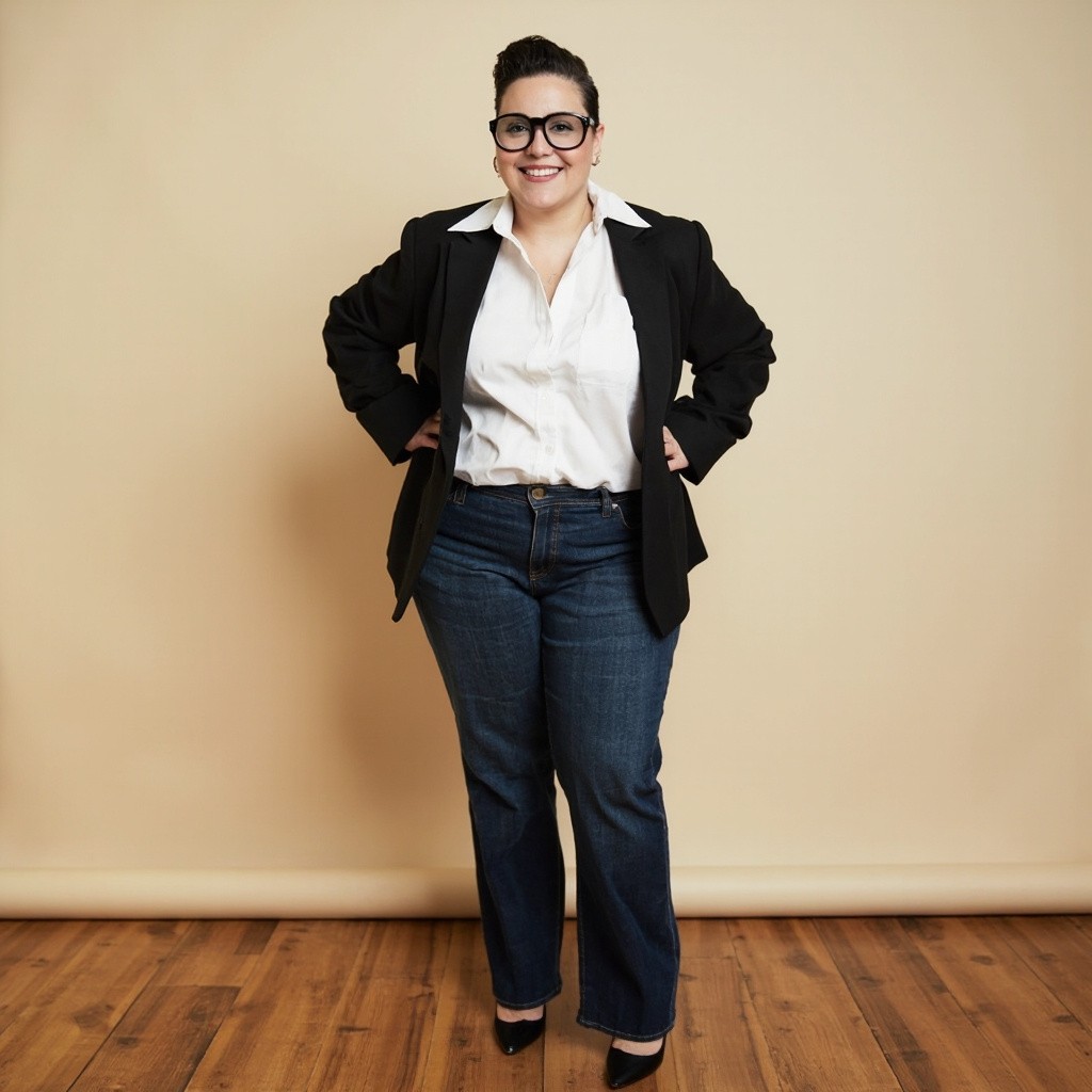 The Chic Plus-Size Woman in Stylish Attire