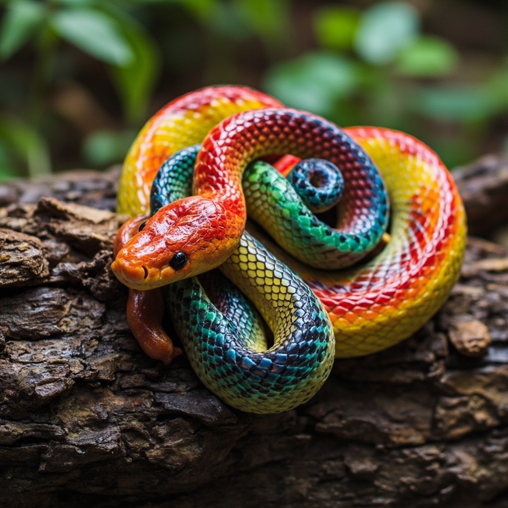The Colorful Rainbow Snake