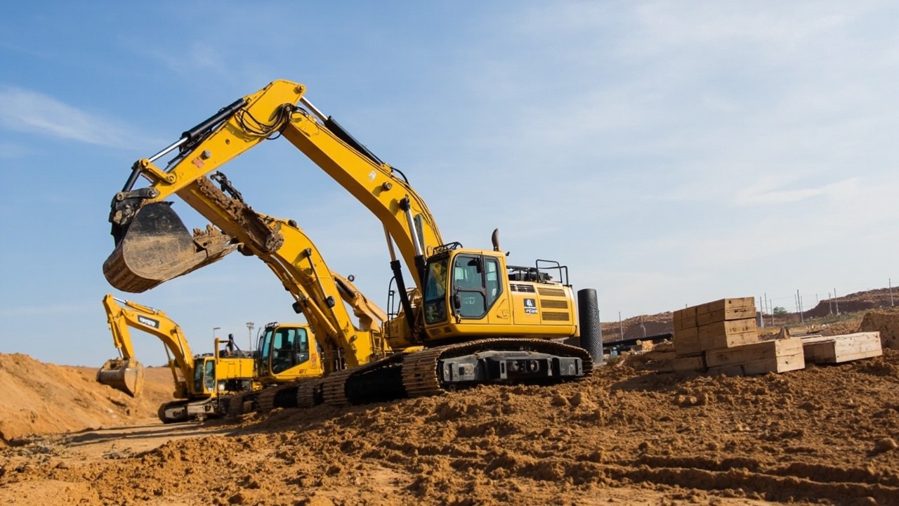 The Construction Machinery at Work