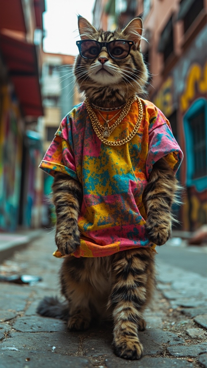 The Cool Cat in Urban Street-Style Outfit