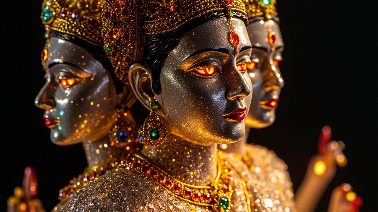 The Crystal-Clad Goddess Gayatri in High Definition