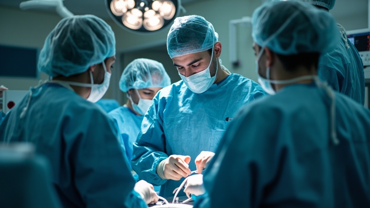 The Doctors Performing Surgery in Operating Room
