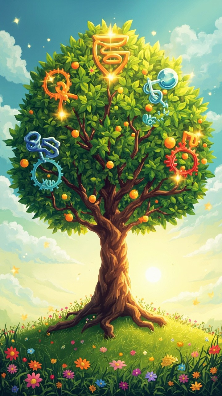 The Educational Tree Representing Diverse Disciplines