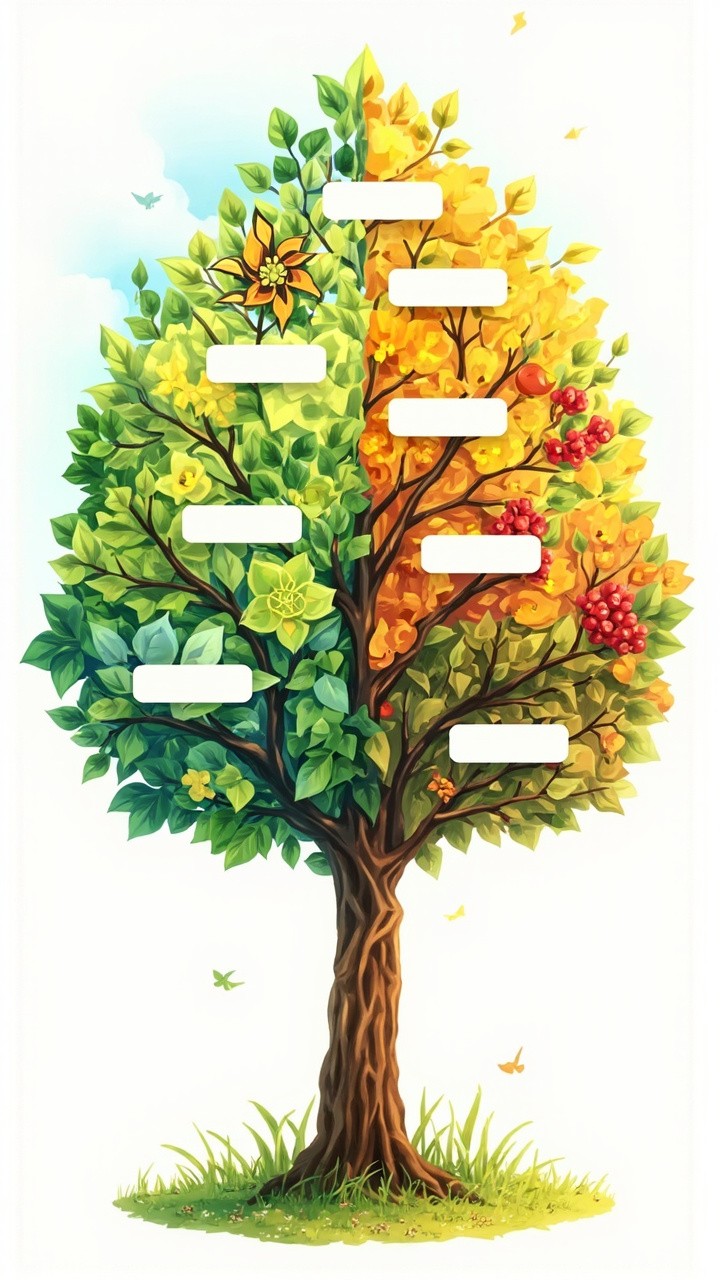 The Educational Tree with Distinct Crown Segments