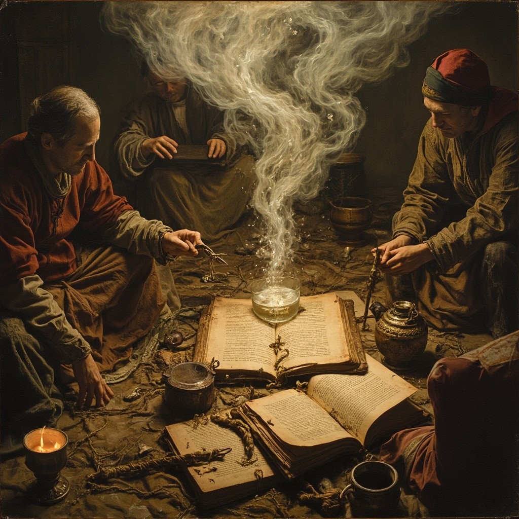 The Faithful Performing Rituals Underground