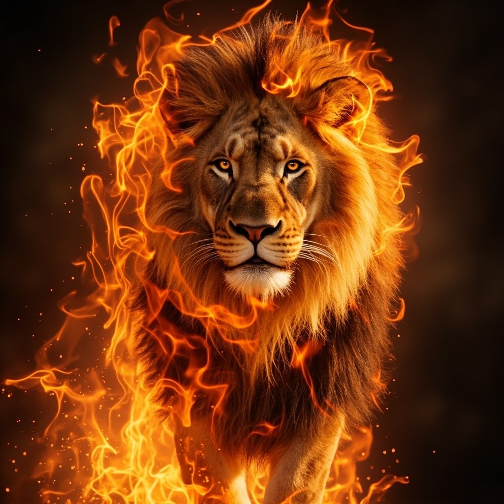 The Fiery Lion in View