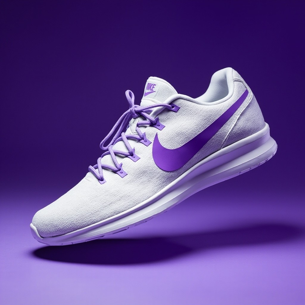 The Floating Nike Sneaker with Purple Highlights
