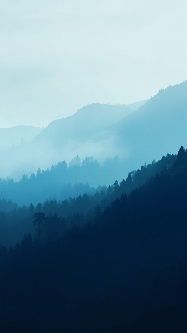 The Foggy Mountain Landscape