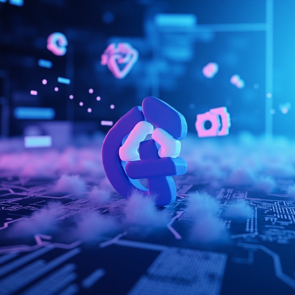 The Future of Programming: Floating Tech Logos