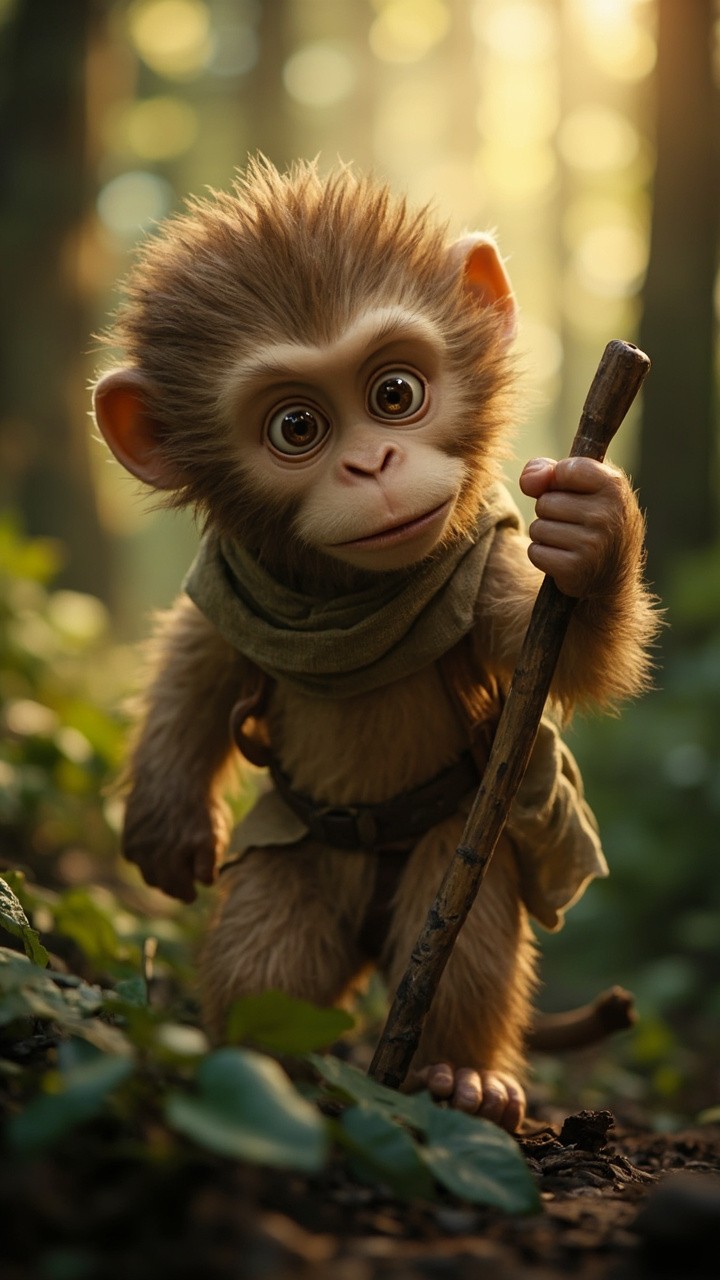 The Gentle Monkey Shepherd, Rivo, in Dense Forest