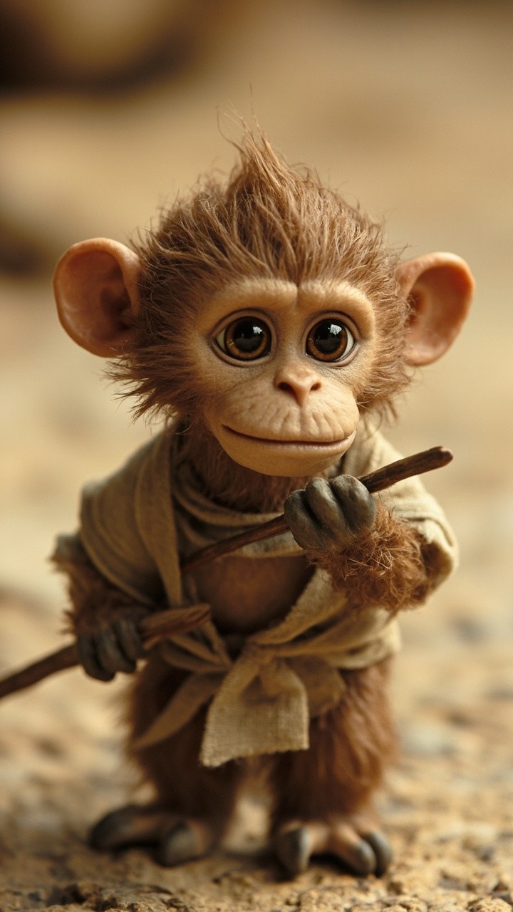 The Gentle Monkey Shepherd, Rivo with Realistic Fur