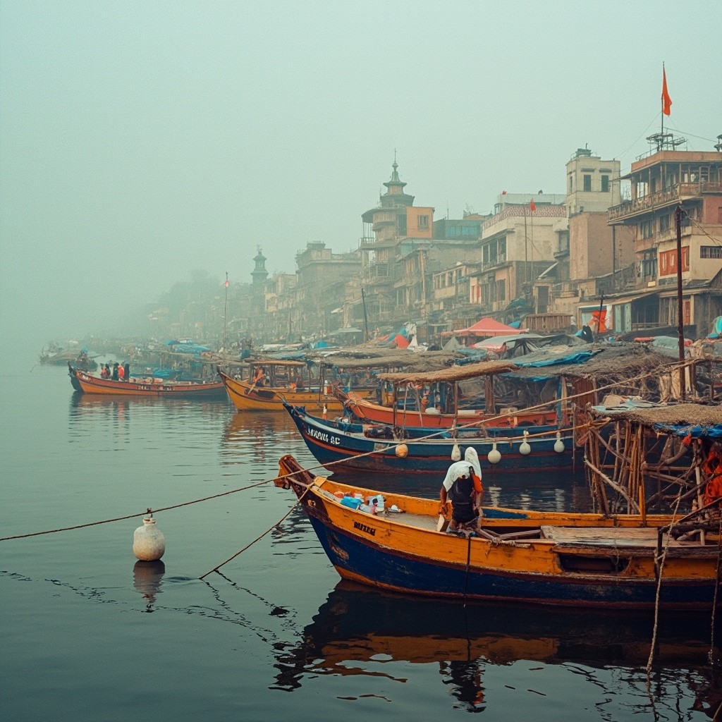 The Ghat of Varanasi in India