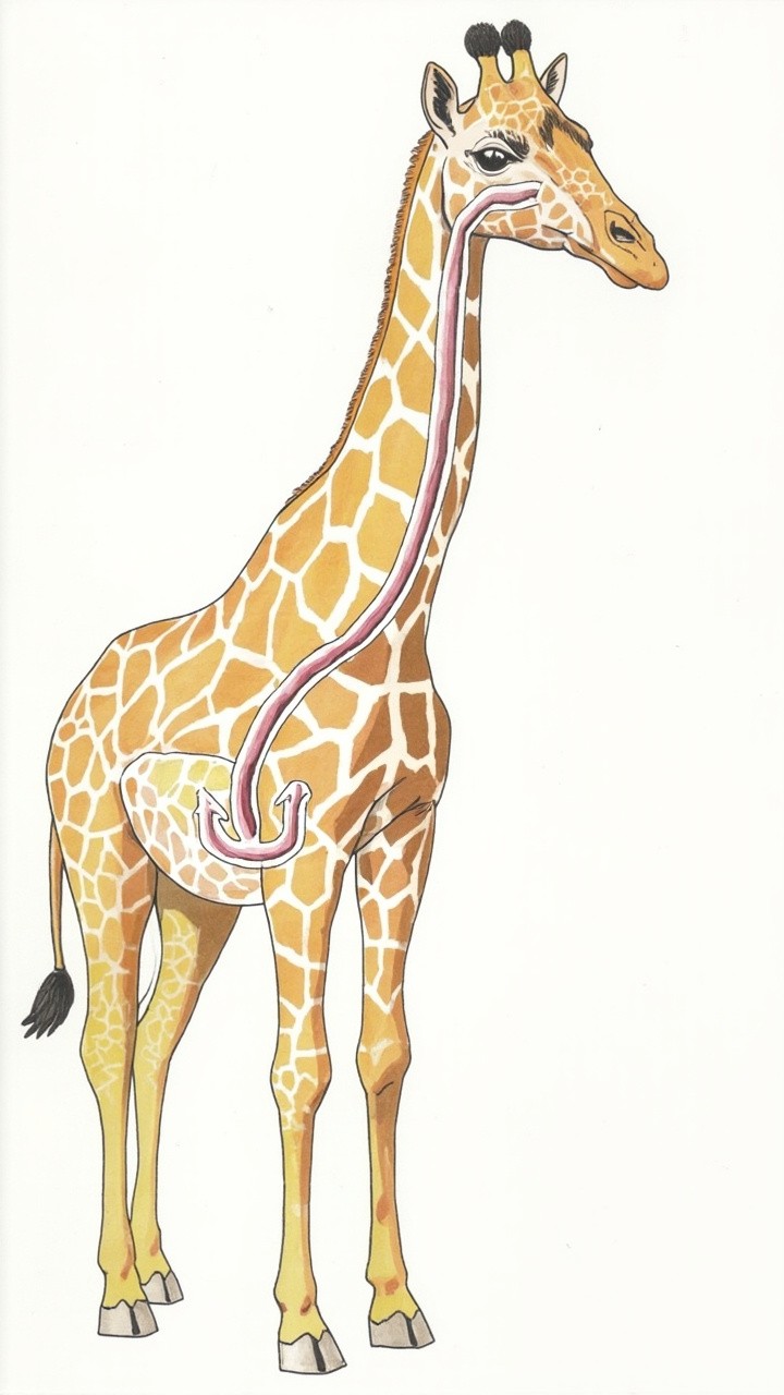 The Giraffe's Efficient Respiratory System Illustrated