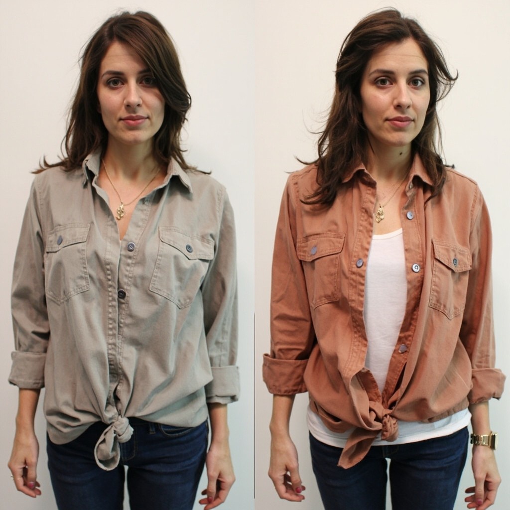 The Girl with Half-Tucked Shirt and New Hairstyle