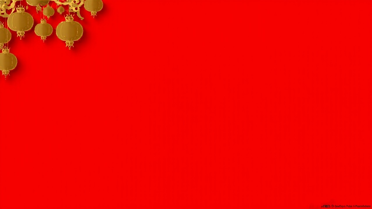 The Golden Ornaments on Chinese New Year Background