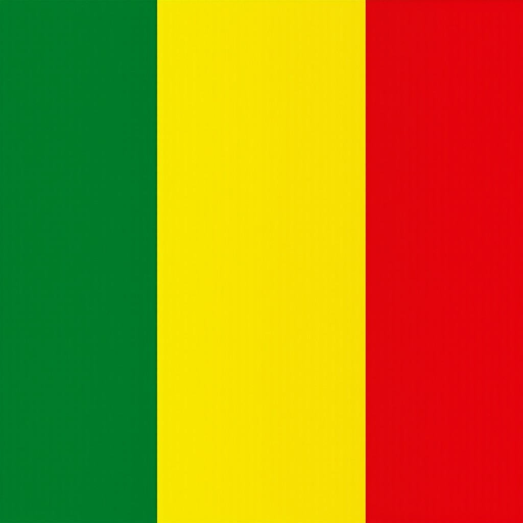 The Green, Yellow and Red Ethiopian Flag