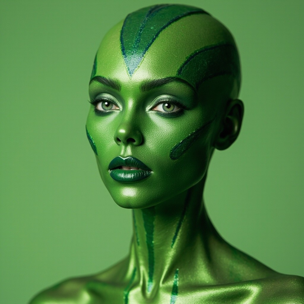 The Green Alien Beauty Influencer