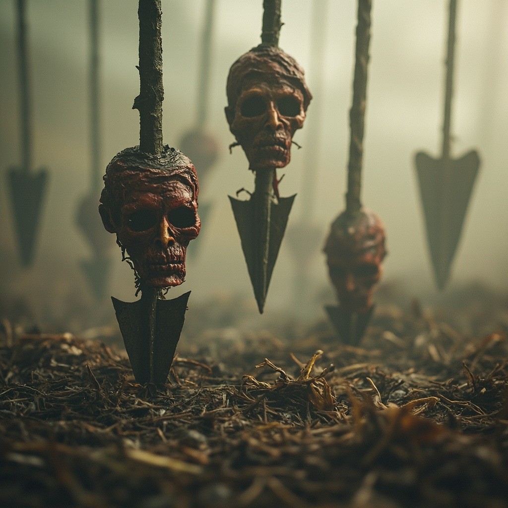 The Haunting Field of Beheaded By Arrows