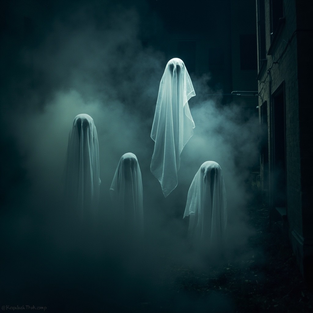 The Haunting Ghosts in a Dark Atmosphere
