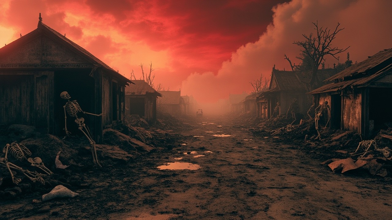 The Haunting Remnants of a Devastated Village