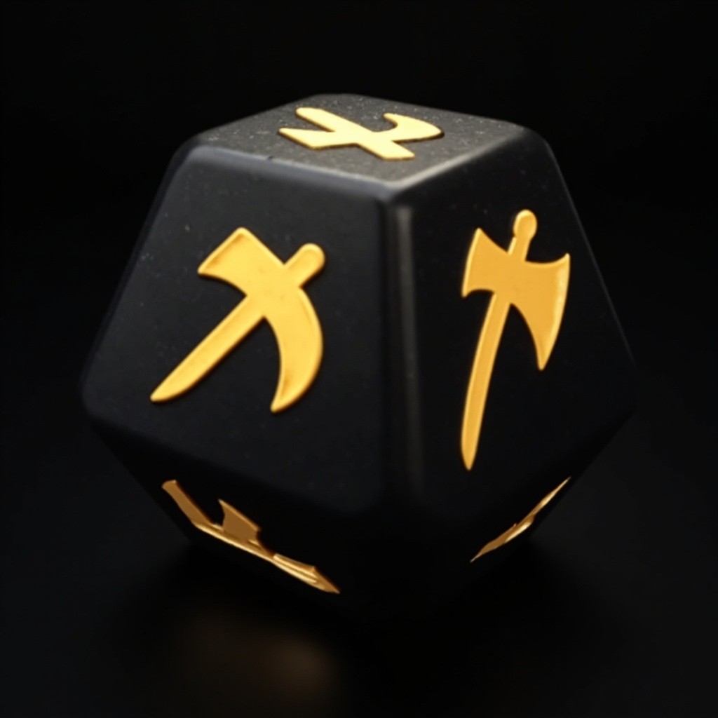 The High Contrast Game Icon with Black Dice