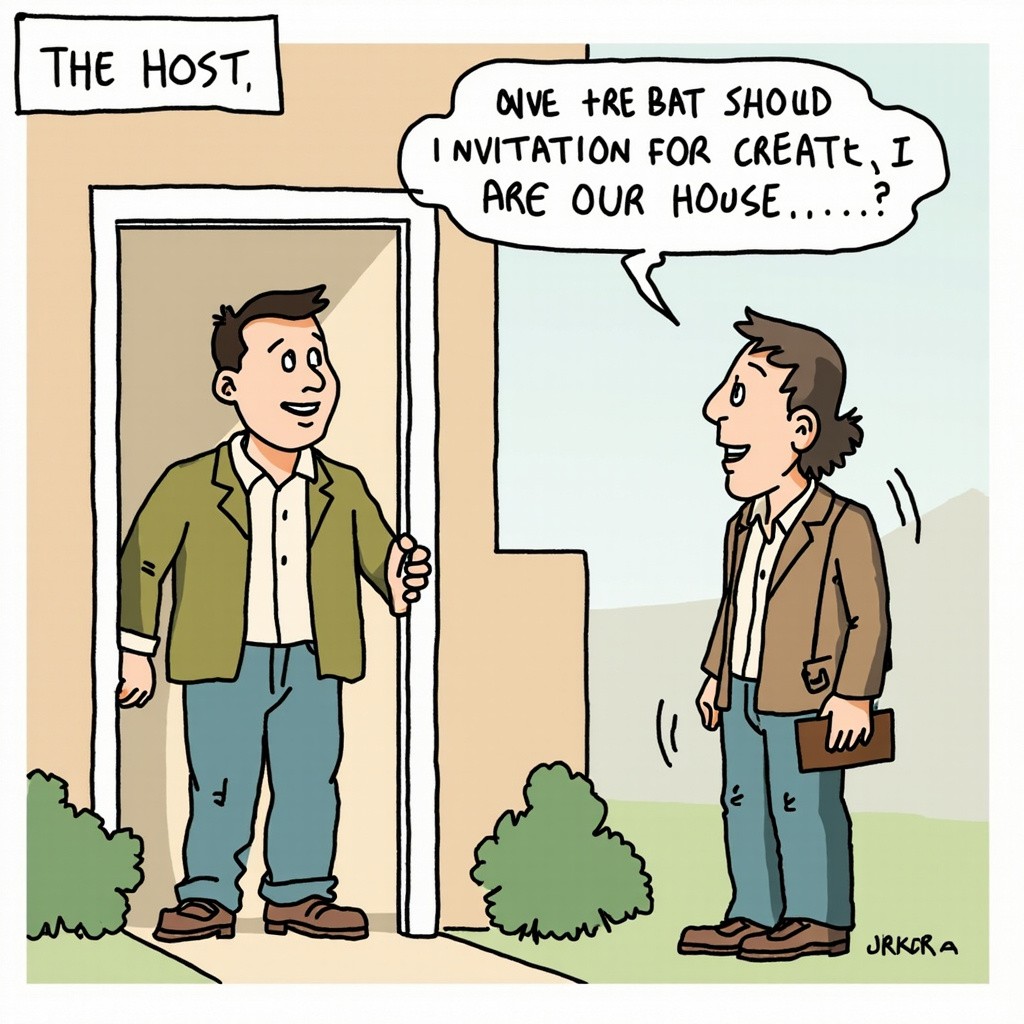 The Homeowner Inviting Hesitant Guest Inside