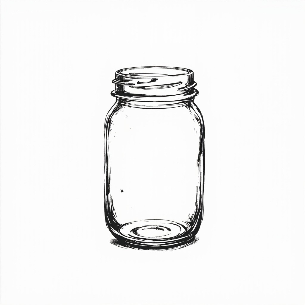 The Illustration of a Beautiful, Empty Jar