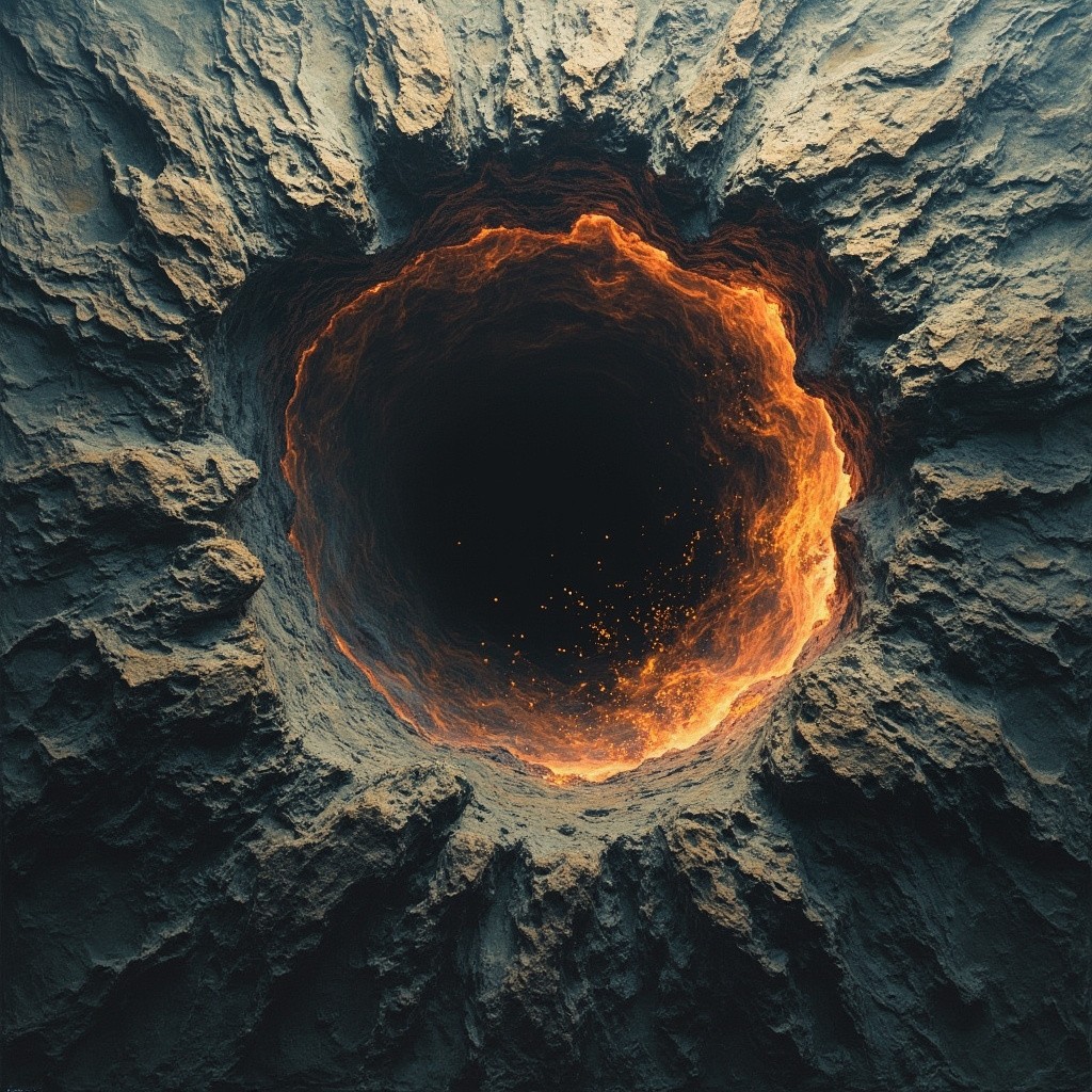 The Impact of a Meteorite Crater