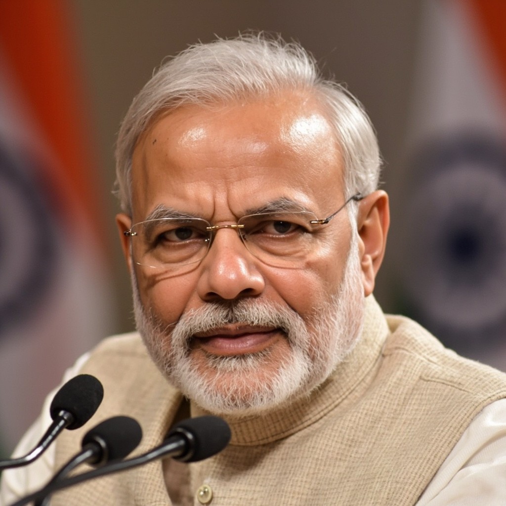 The Indian Prime Minister Narendra Modi