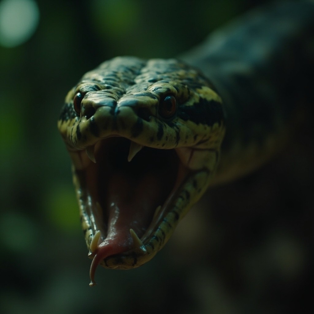 The Intense Moment Before a Snake's Bite