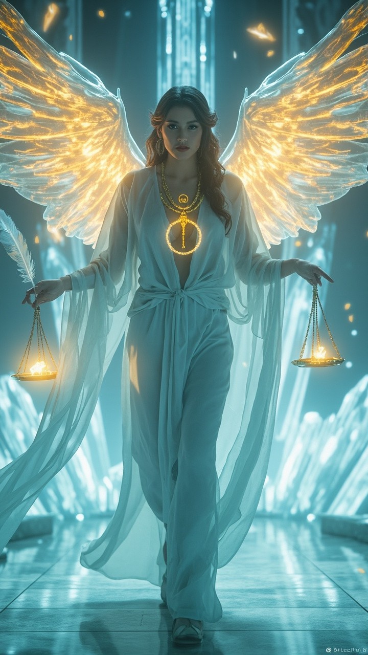 The Libra Angel Walking in Crystal Court