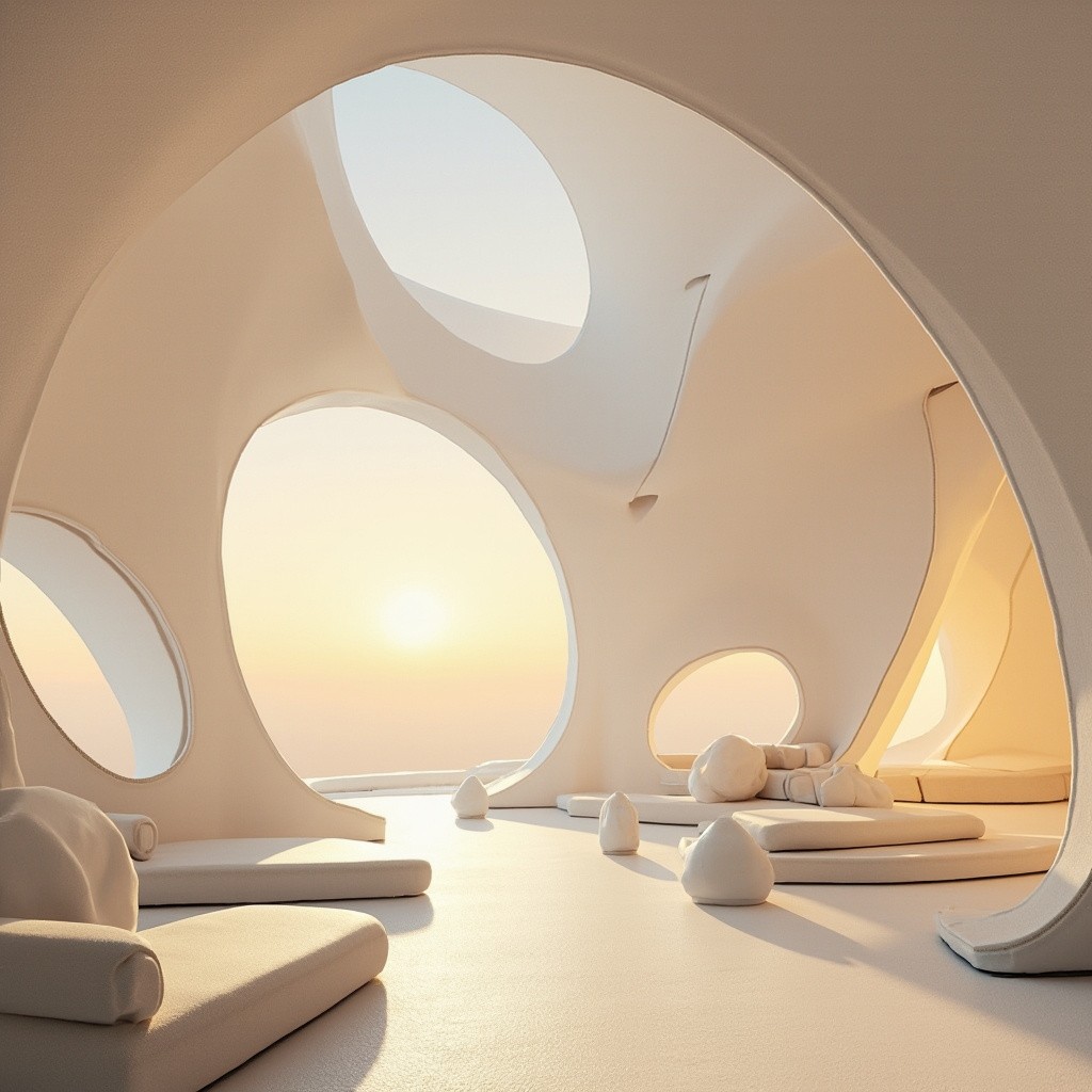 The Lotus-Inspired Futuristic Luxurious Interior Design