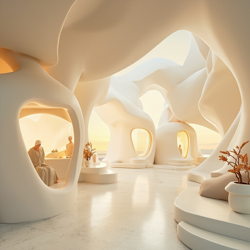 The Lotus-Inspired Luxury Women's Beauty Center Interior