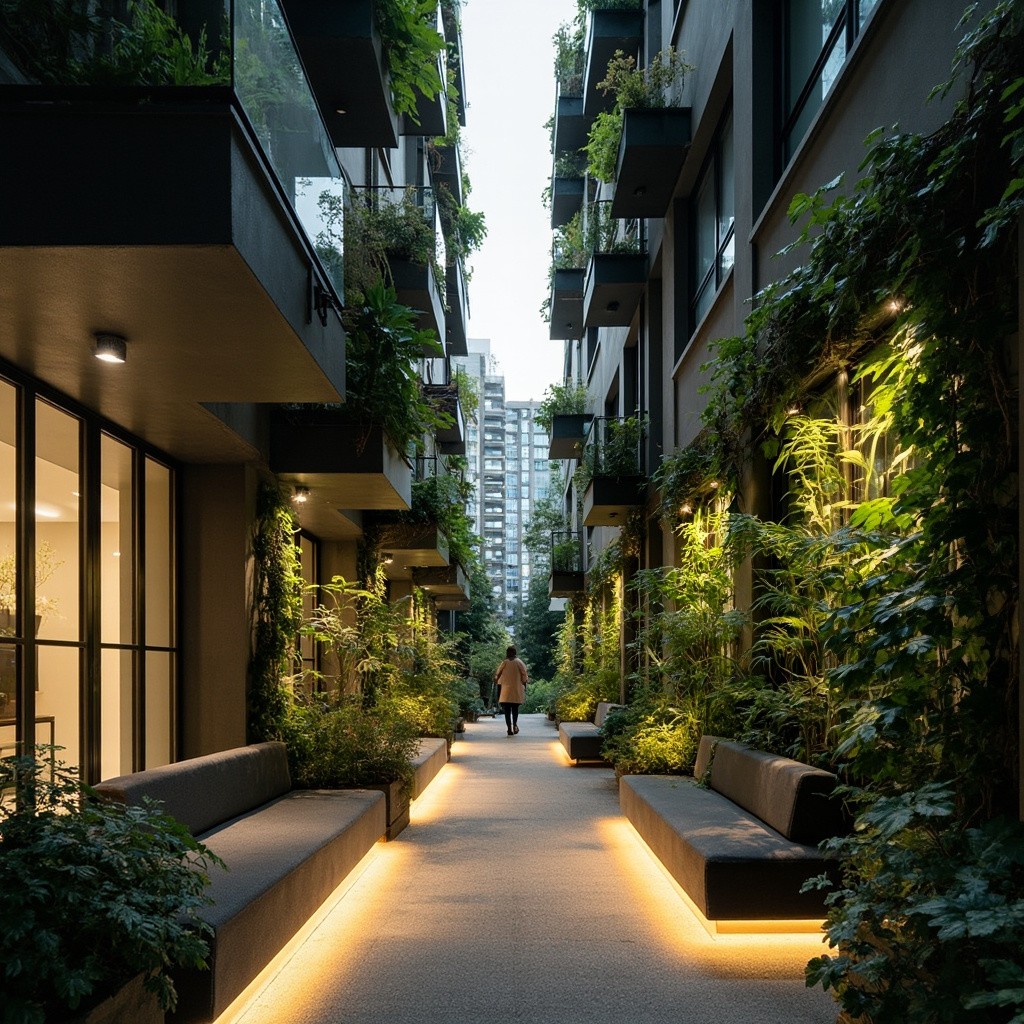 The Lush High-rise Balcony Garden with Ambient Lighting